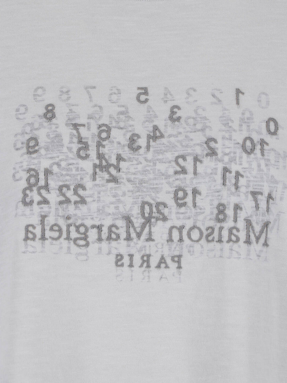 Grey Logo Long-Sleeved Cotton T-Shirt
