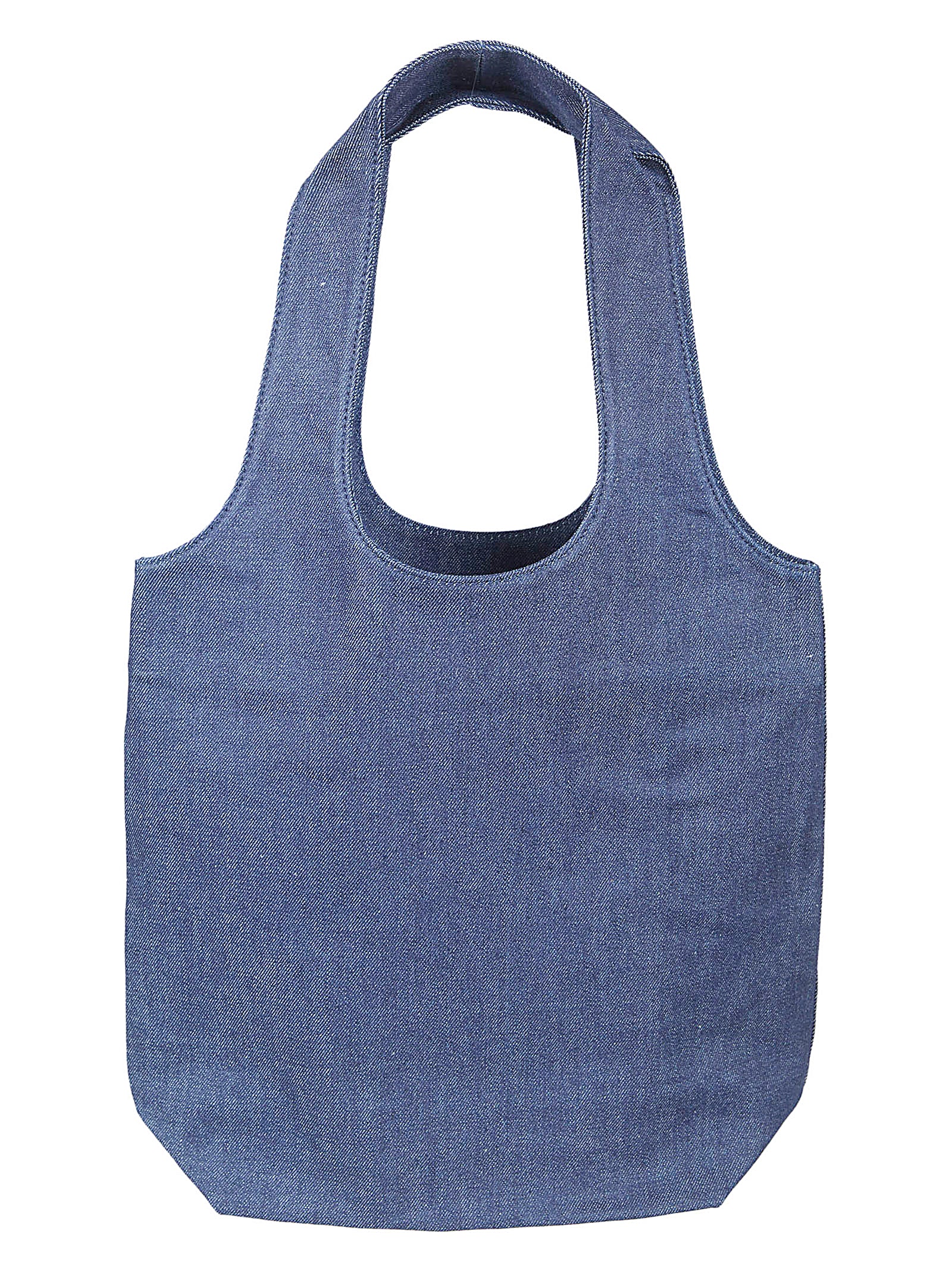 Denim Shopping Bag With Logo
