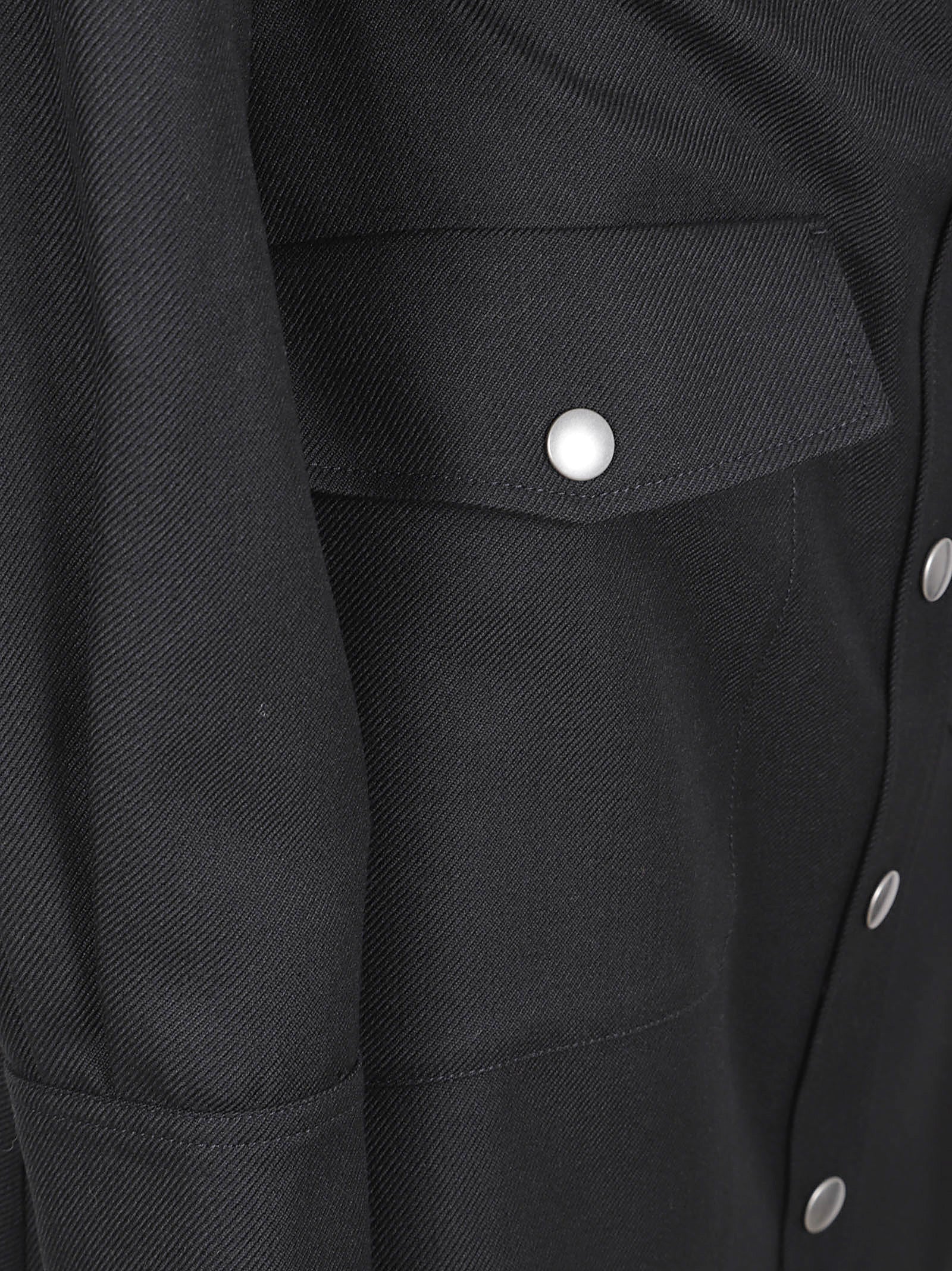 Tailored Black Coat with Structured Collar