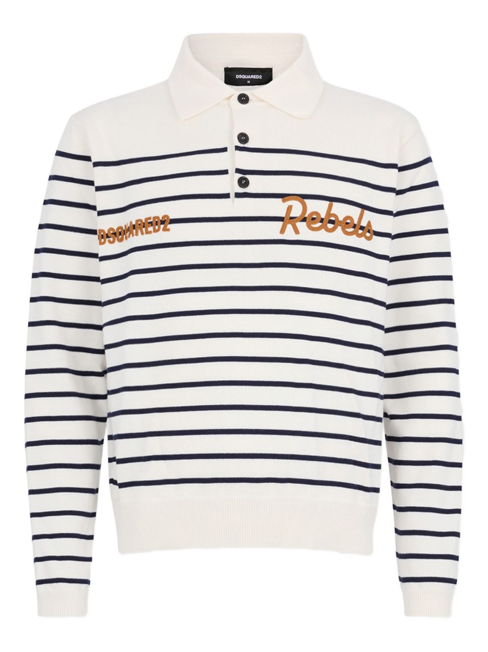 Long-Sleeve Polo Shirt with Classic Stripe Pattern