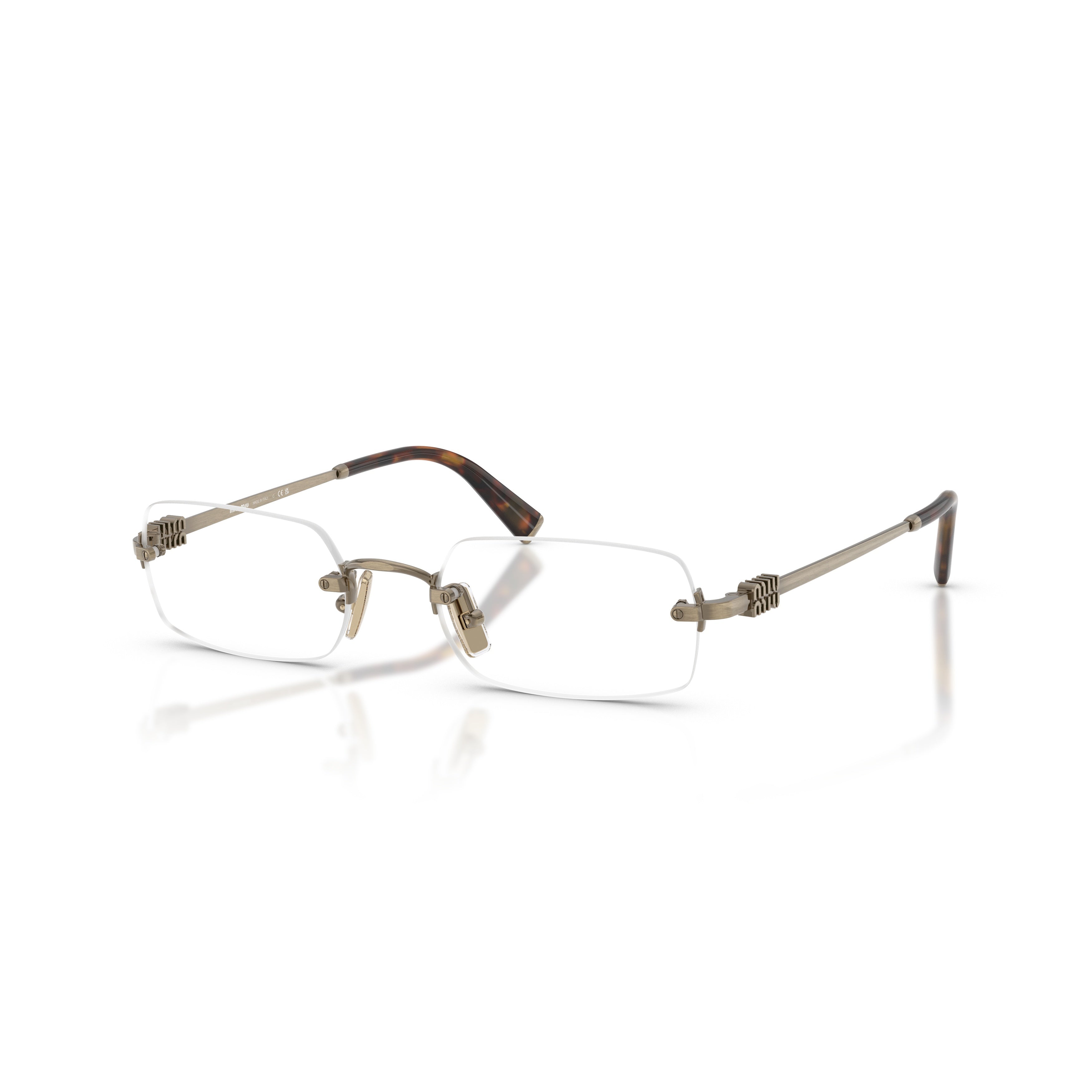 0mu 50yv Rimless Rectangular Eyeglasses