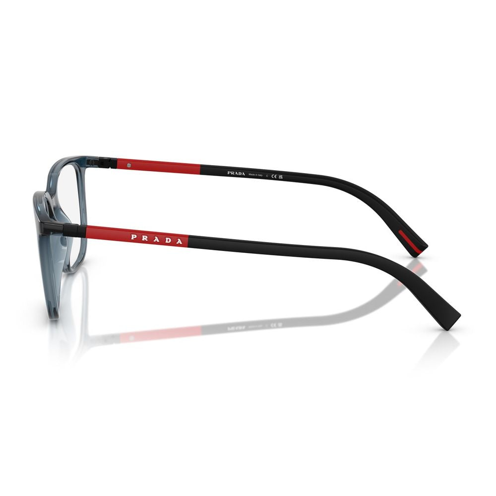 Ps 04Rv Square Frame Eyeglasses In Transparent Blue Nylon