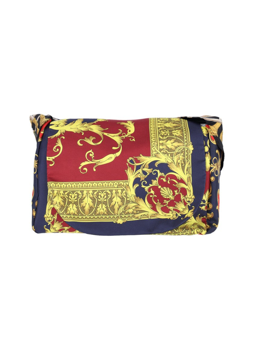 Printed Silk Shoulder Bag – Multicolor