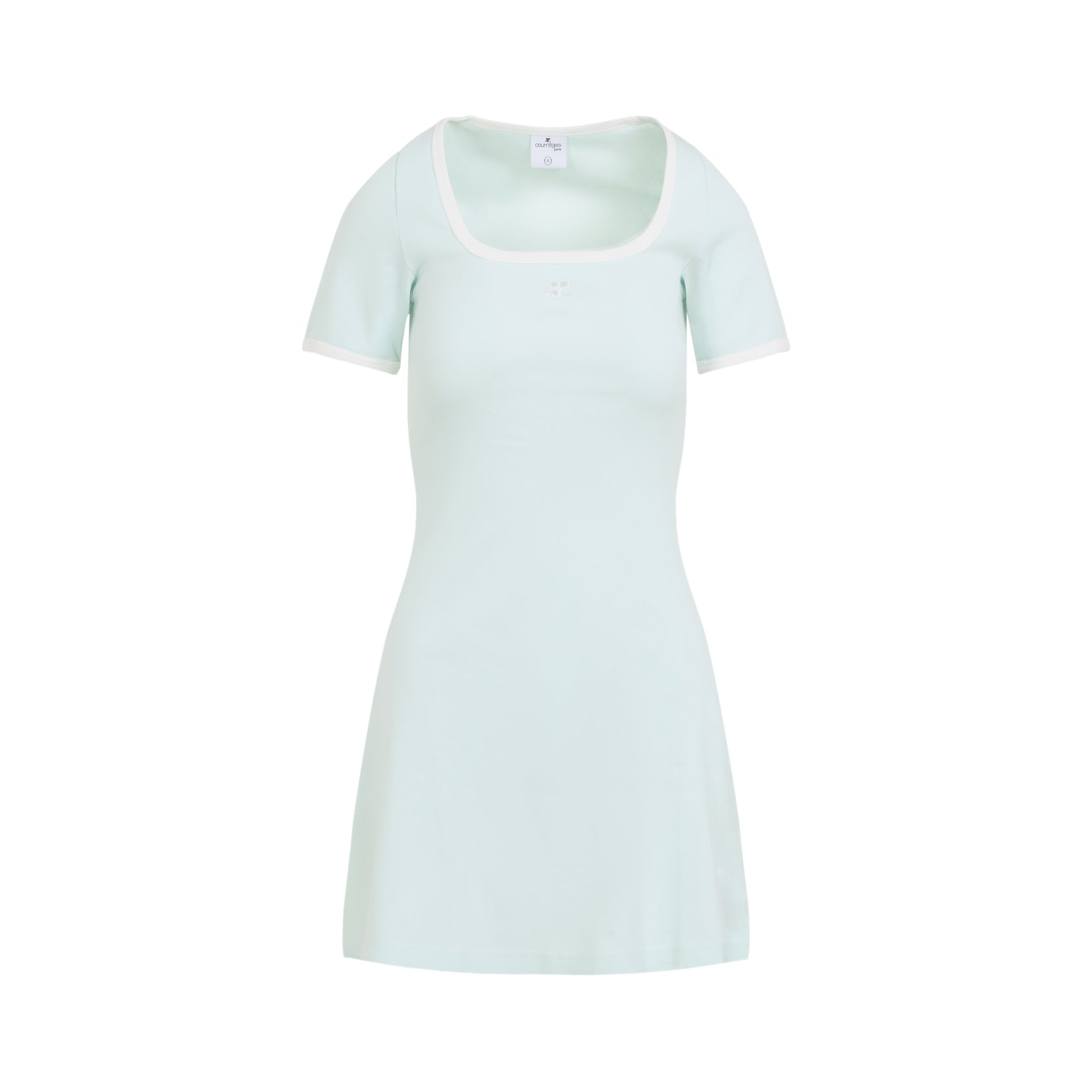 Fitted Mini Dress With Contrasting Trim