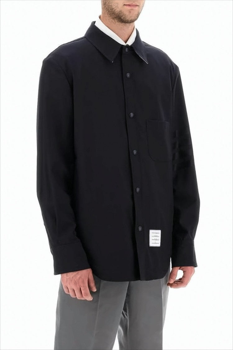 Boxy Silhouette Black Wool Jacket