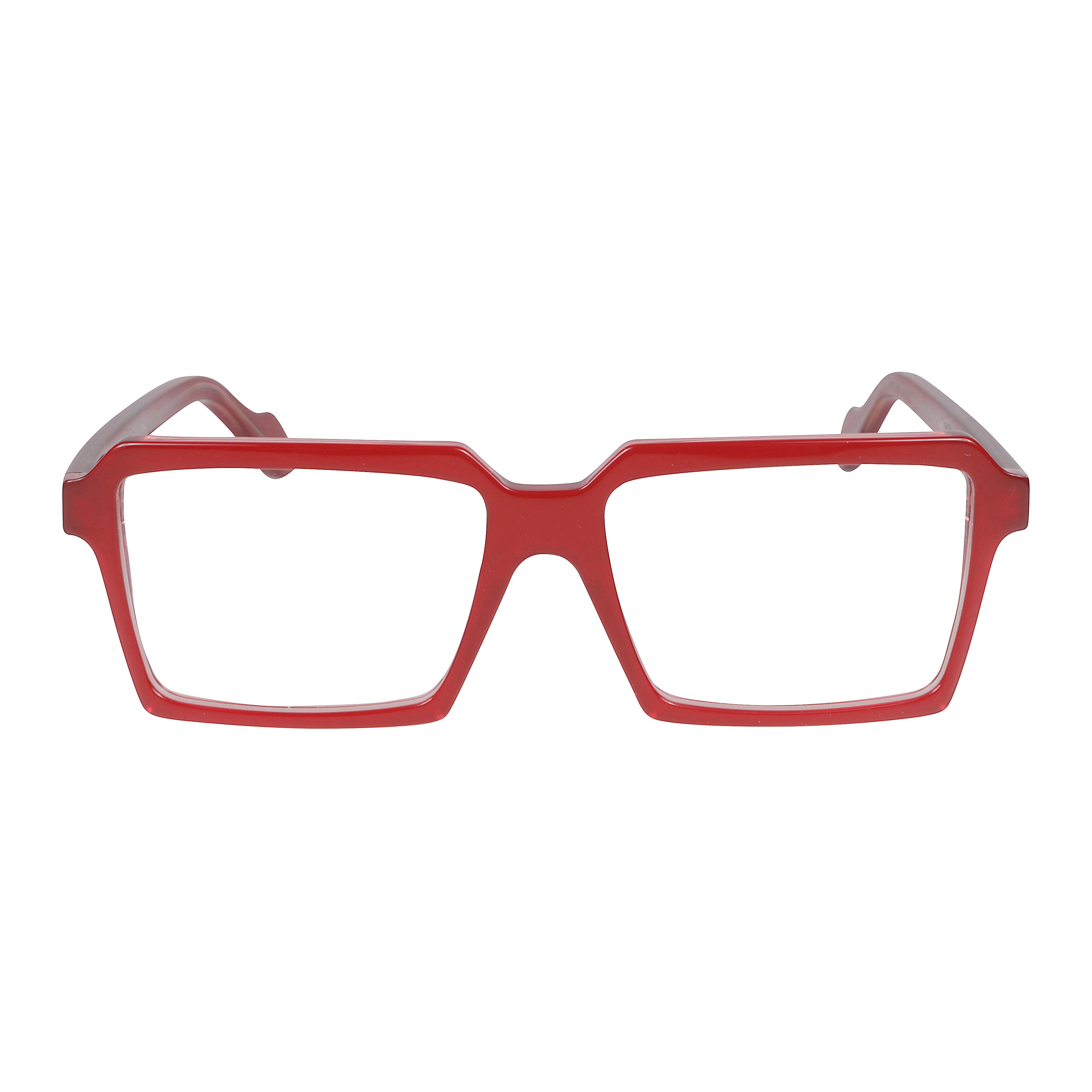 Disko Light Geometric Square Frame Eyeglasses with Angular Bridge