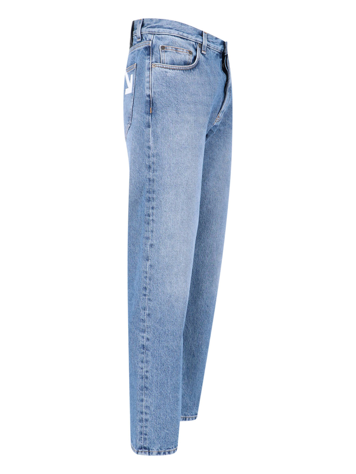 "Half-Arrow" Straight Jeans – Blue