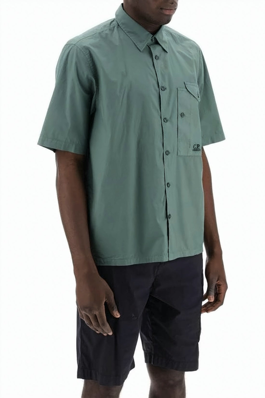Boxy-Fit Short-Sleeve Shirt With Classic Collar