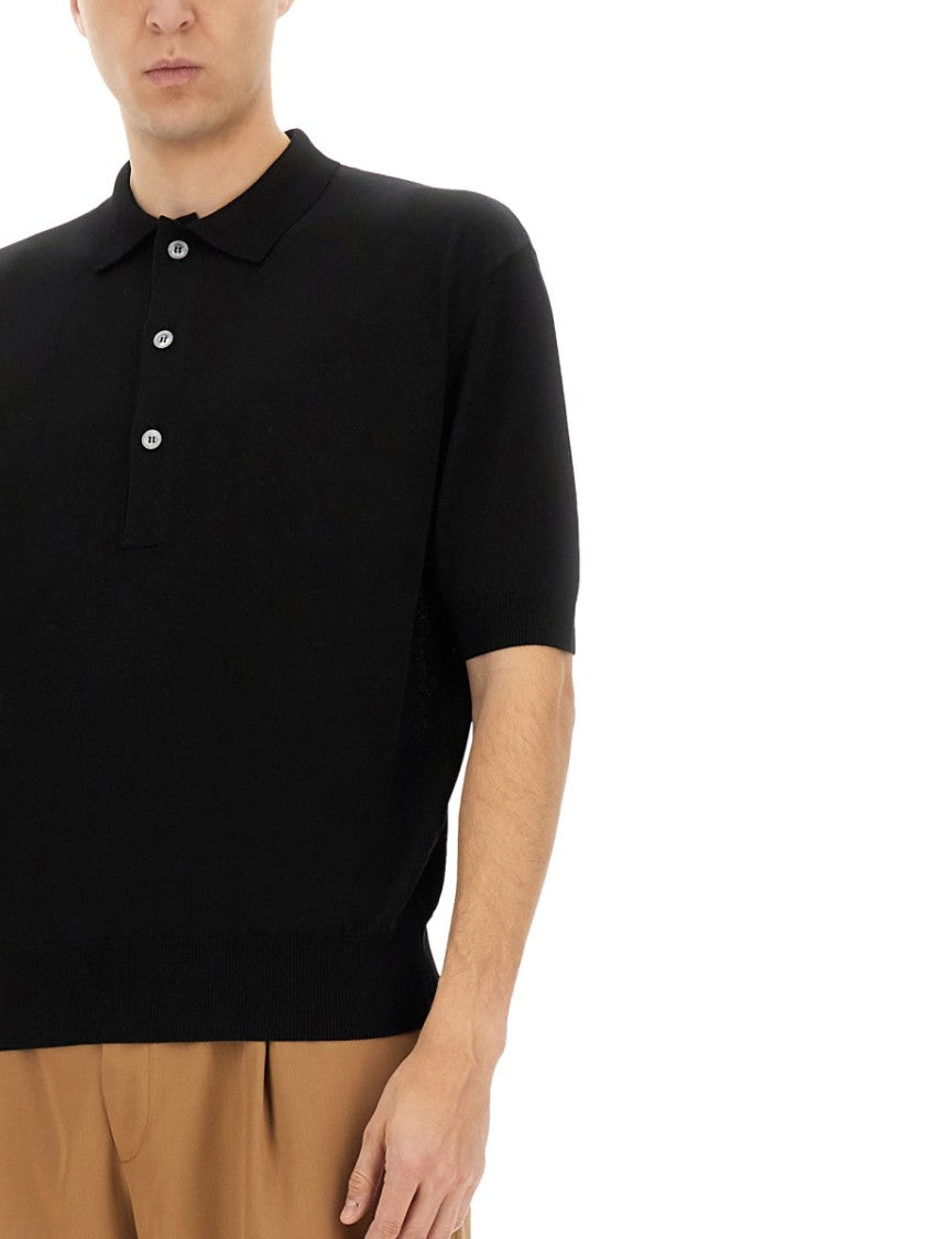 Classic Black Organic Cotton Polo Shirt