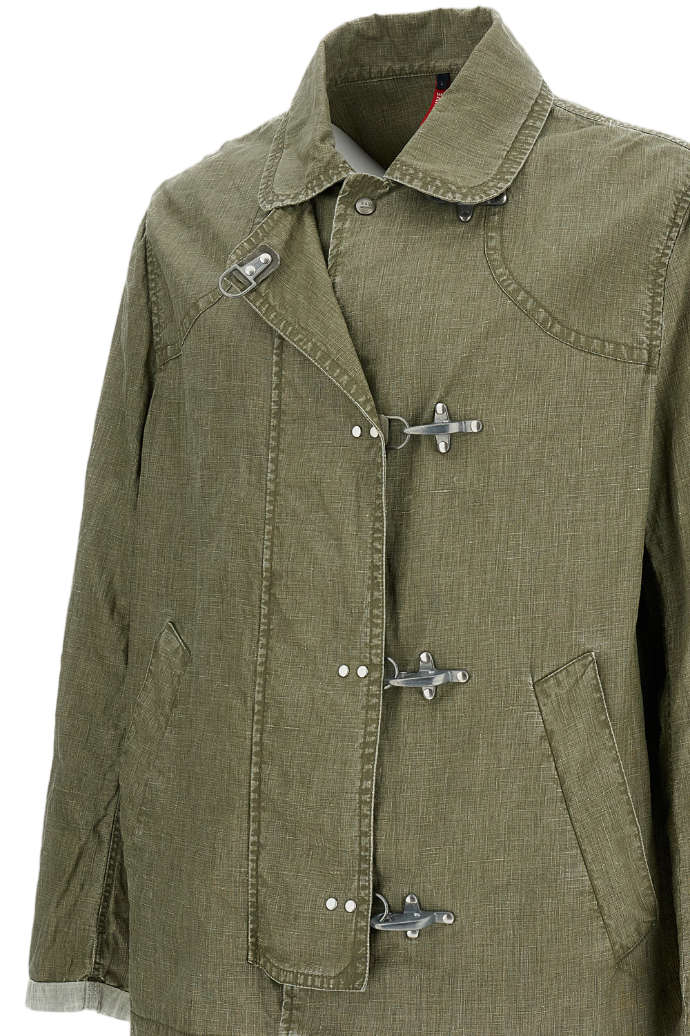 Coated Linen Canvas 4 Ganci Jacket