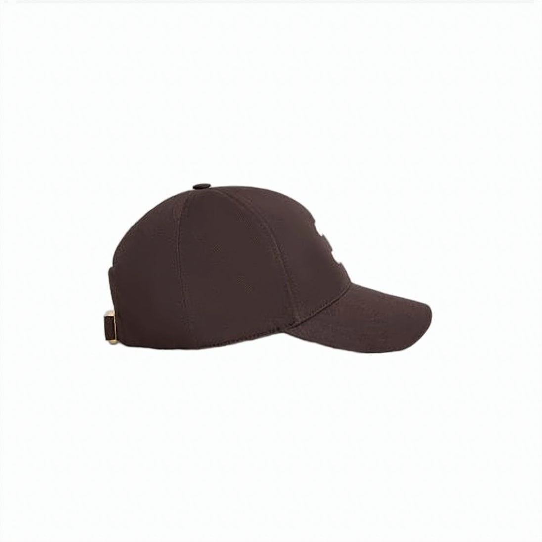 Structured Black Cotton Gabardine Baseball Cap