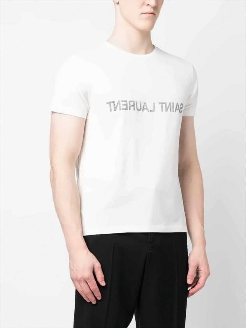 Minimalist Crew Neck T-Shirt with Bold Text Print
