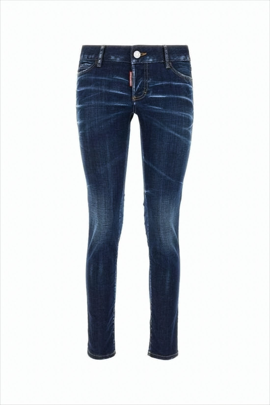 Slim-Fit Cropped Denim Pants