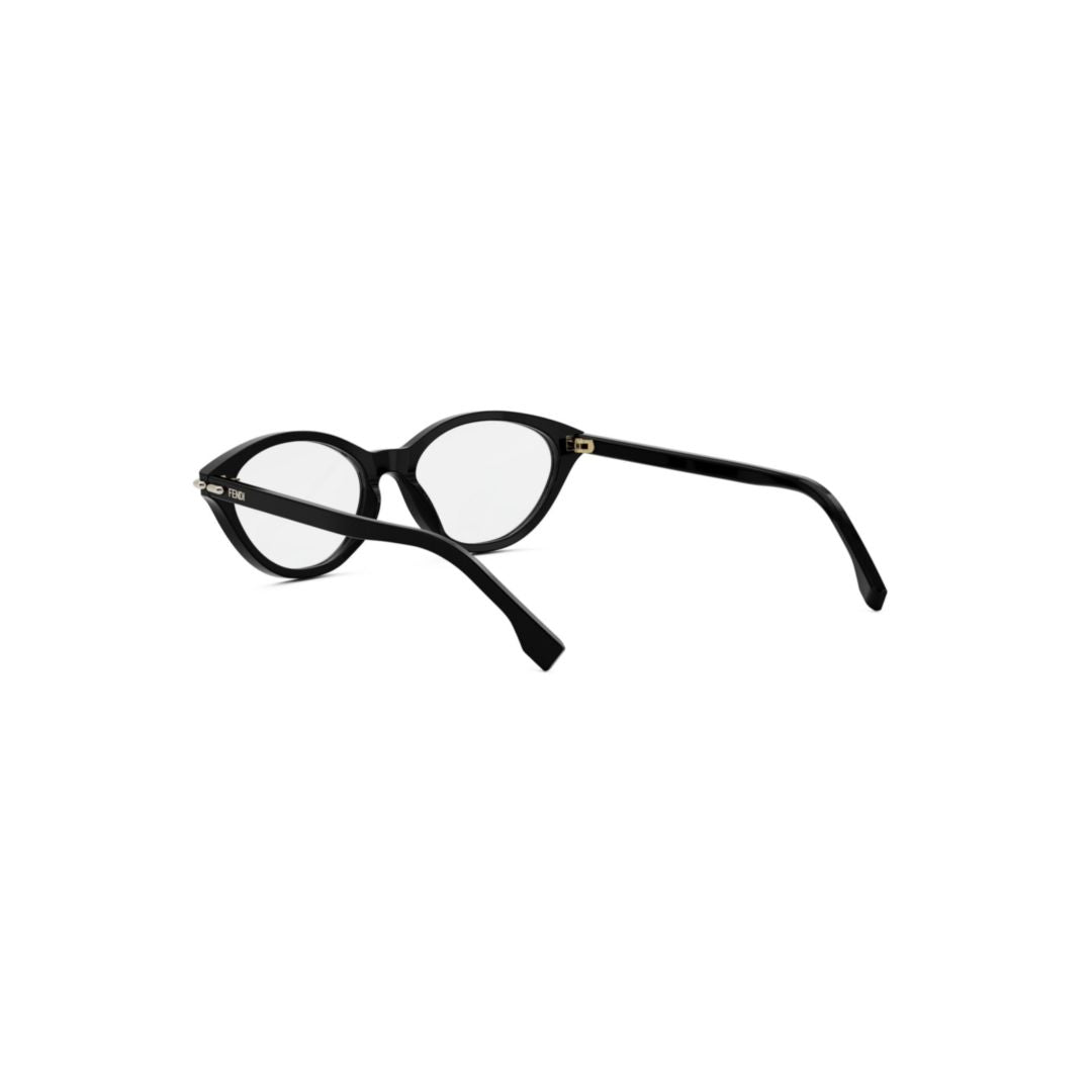 Fe50126i Rounded Black Plastic Eyeglasses
