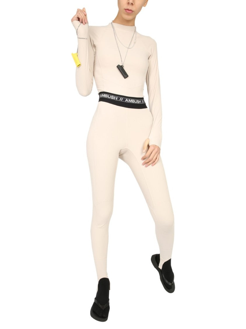 Fitted Long Sleeve Polo Neck Top