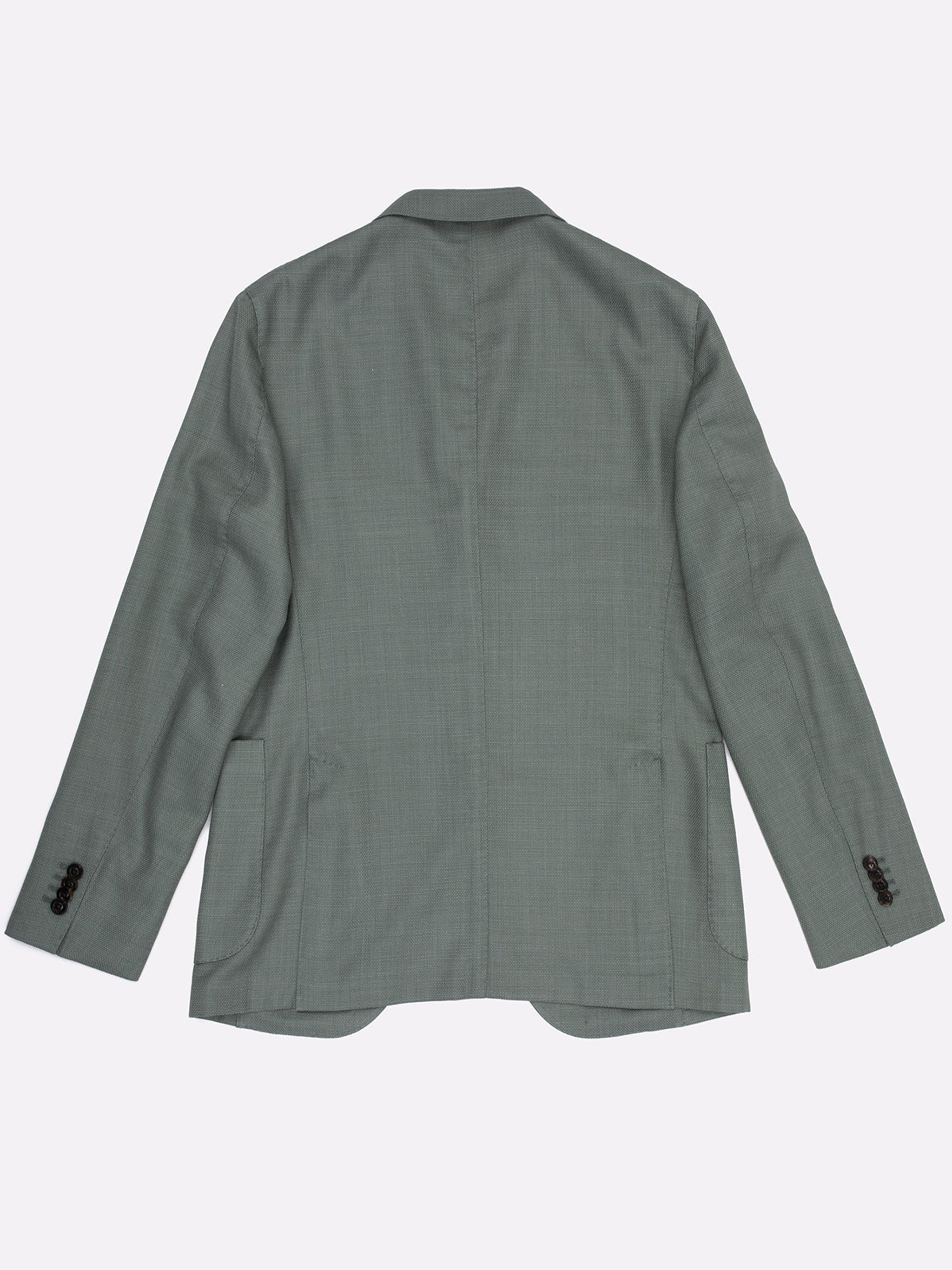 Tailored Two-Button Wool Blend Blazer