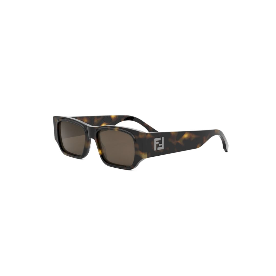 Fe40144i Rectangular Tortoiseshell Sunglasses