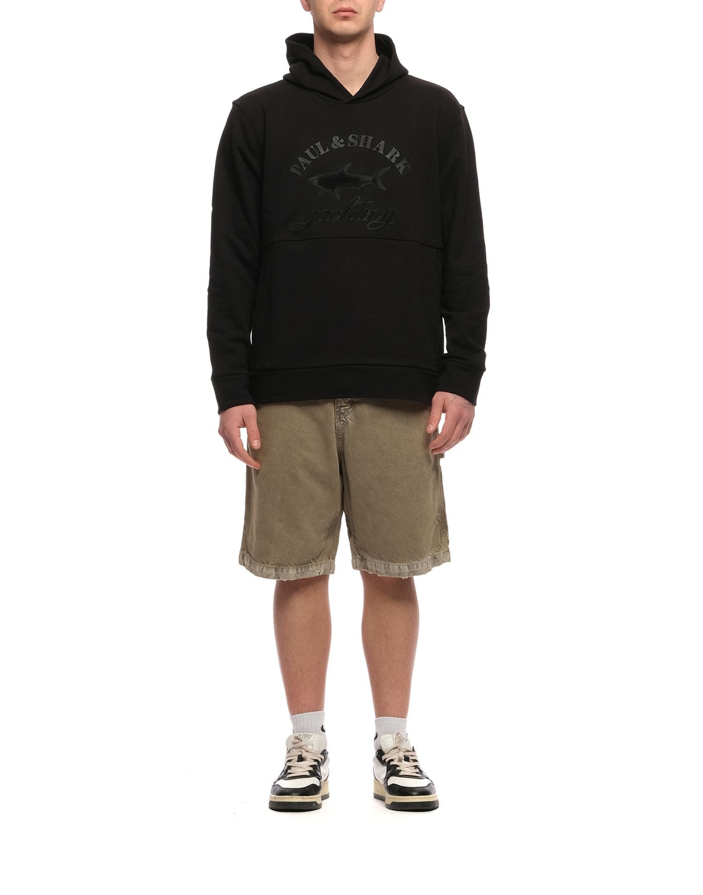 Casual Black Hoodie With Drawstring Hood
