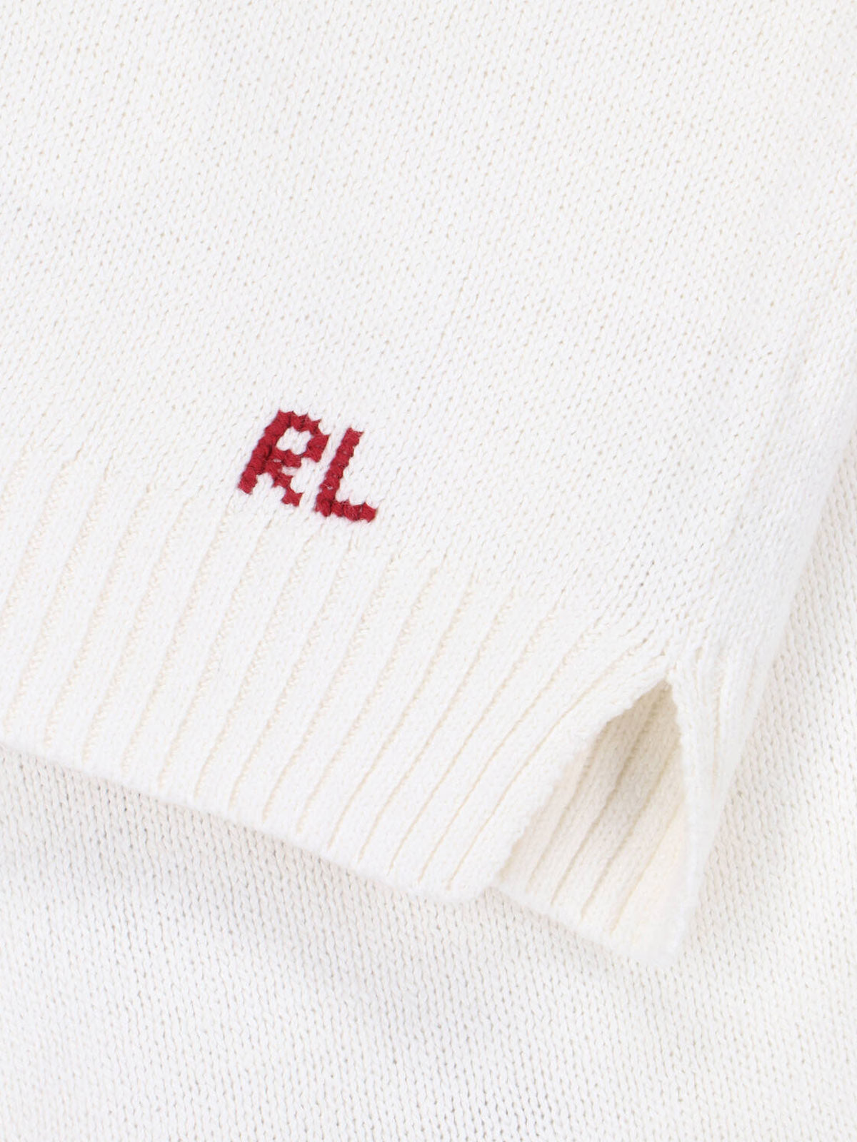 White Polo Bear Knit Sweater