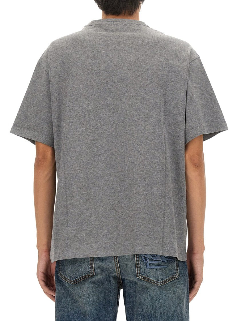 Pegasus Embroidered Grey T-Shirt