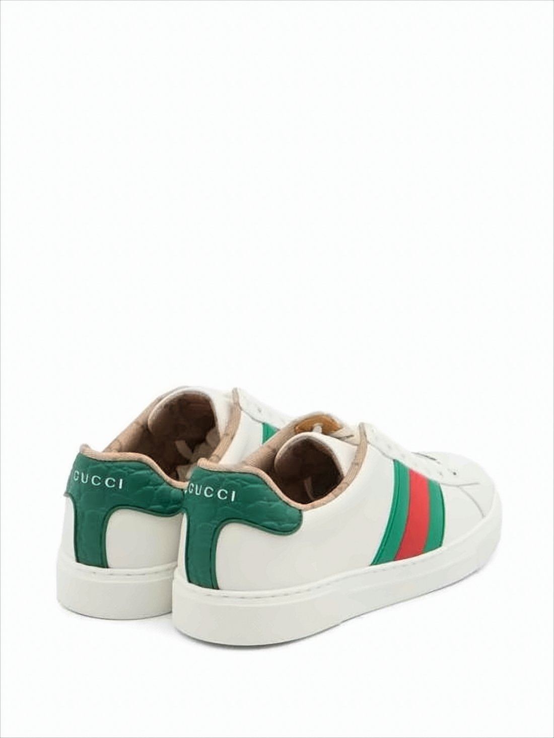 Leather Low-Top Sneakers with Bold Stripes
