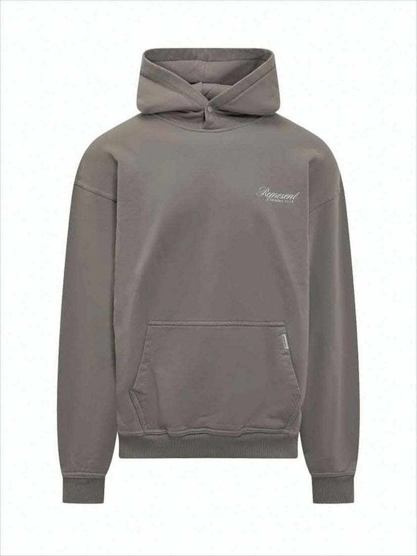 Relaxed Fit Grey Hoodie with Kangaroo Pocket