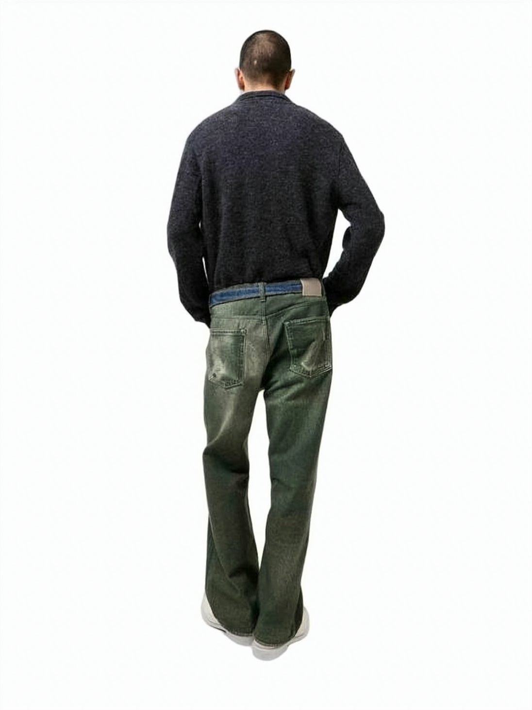 Straight-Leg Denim Pants with Vintage Finish