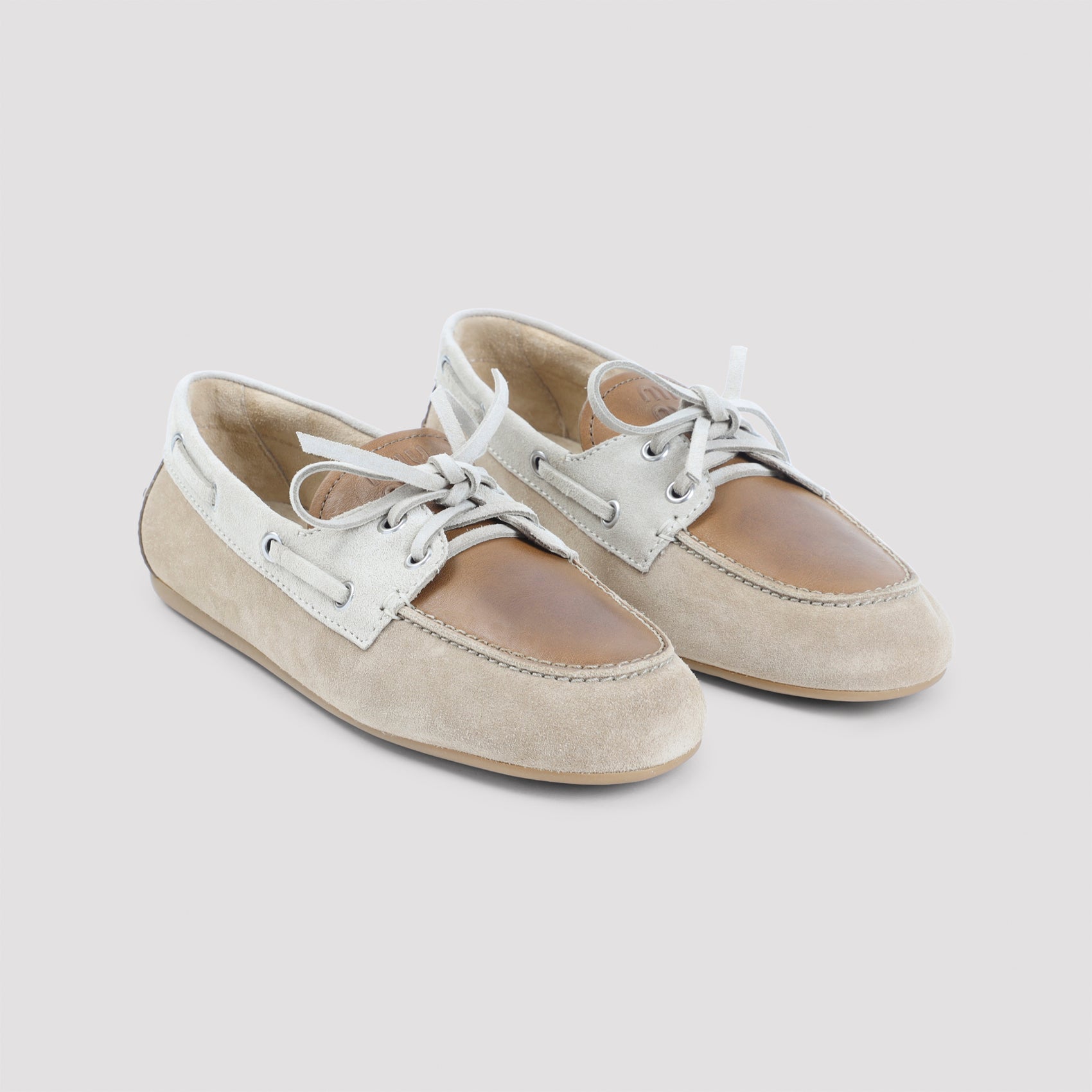 Moccasin-Style Loafers with Mixed Textures