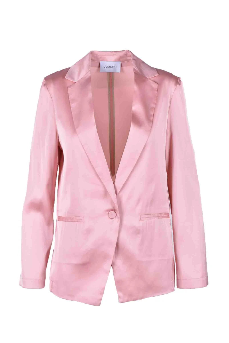 Tailored Single-Button Jacket with Notched Lapels