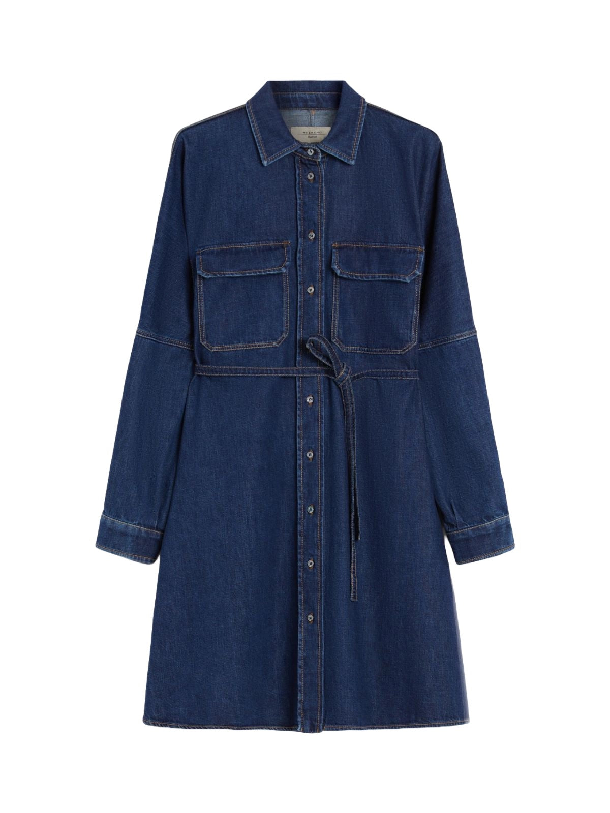 Elegantly Tailored Balenio Dress In Timeless Blue