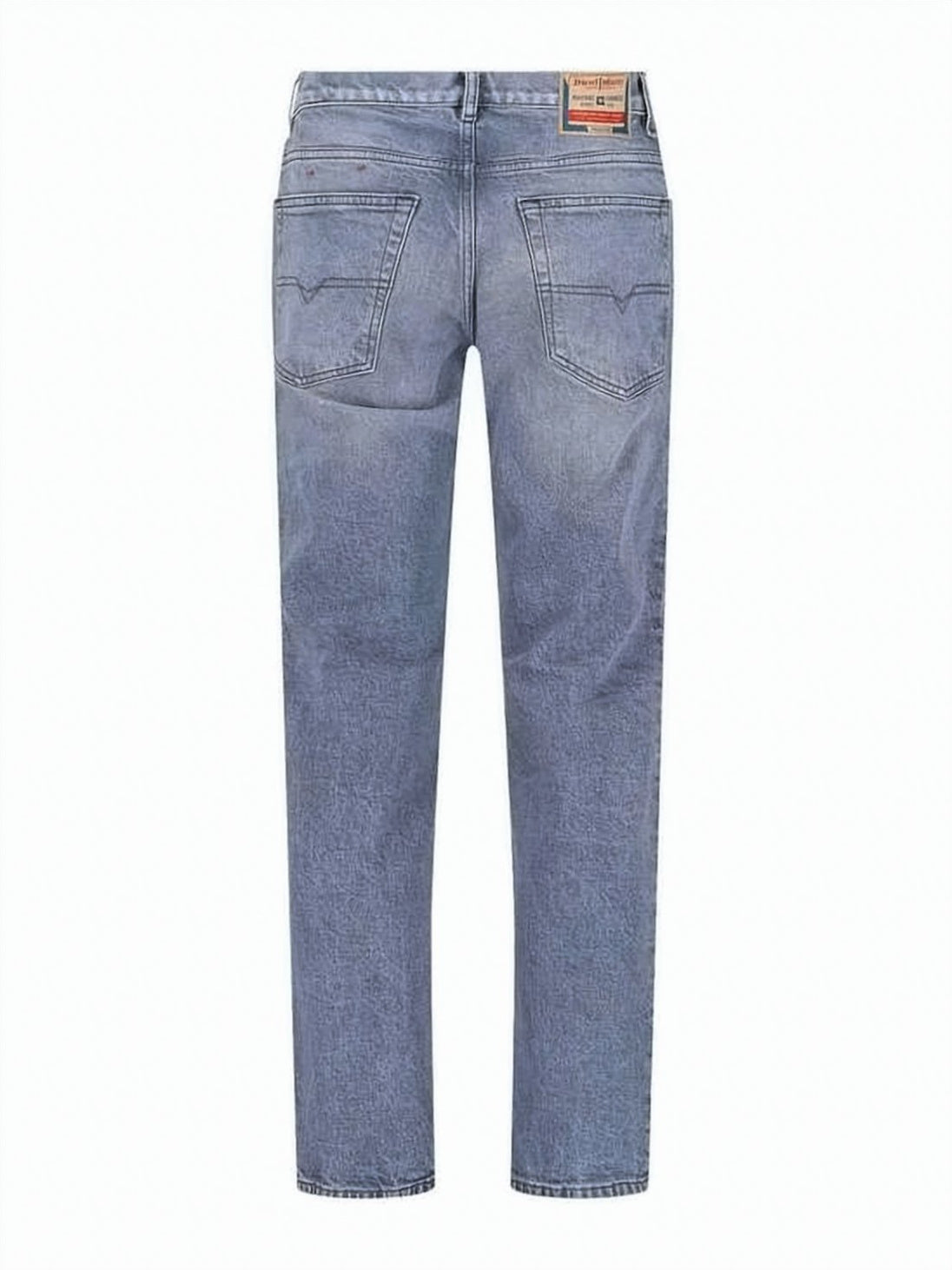 Mid-Rise Straight-Leg Denim Pants with Classic Five-Pocket Design