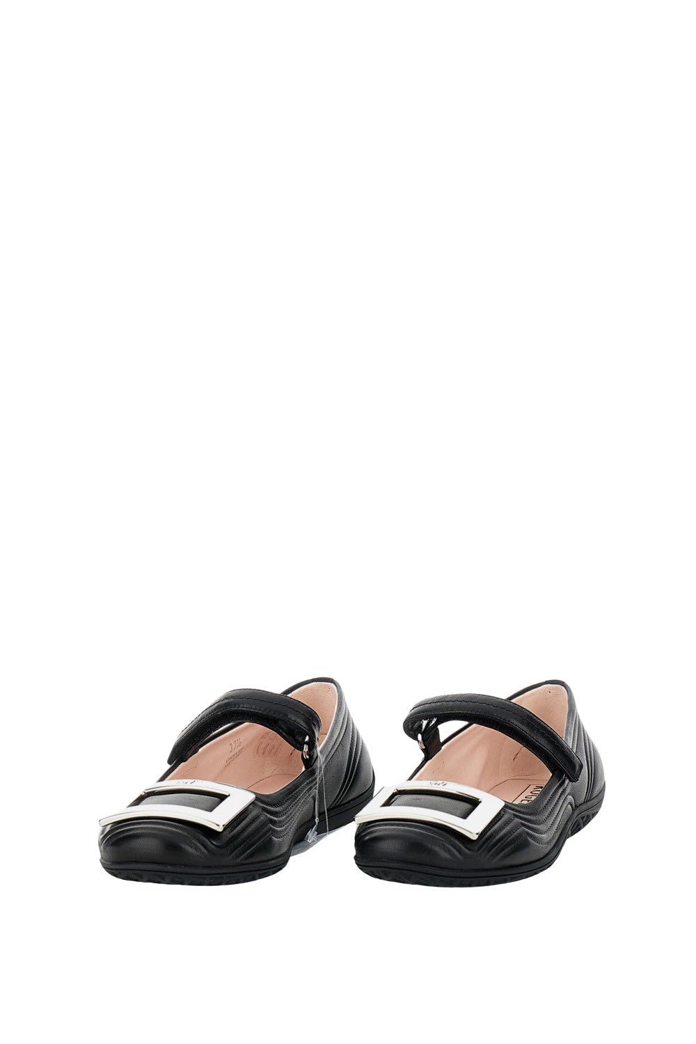 Black Flats With Rounded Toe