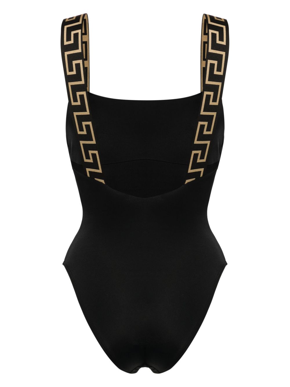 One-Piece Swimsuit with Geometric Pattern