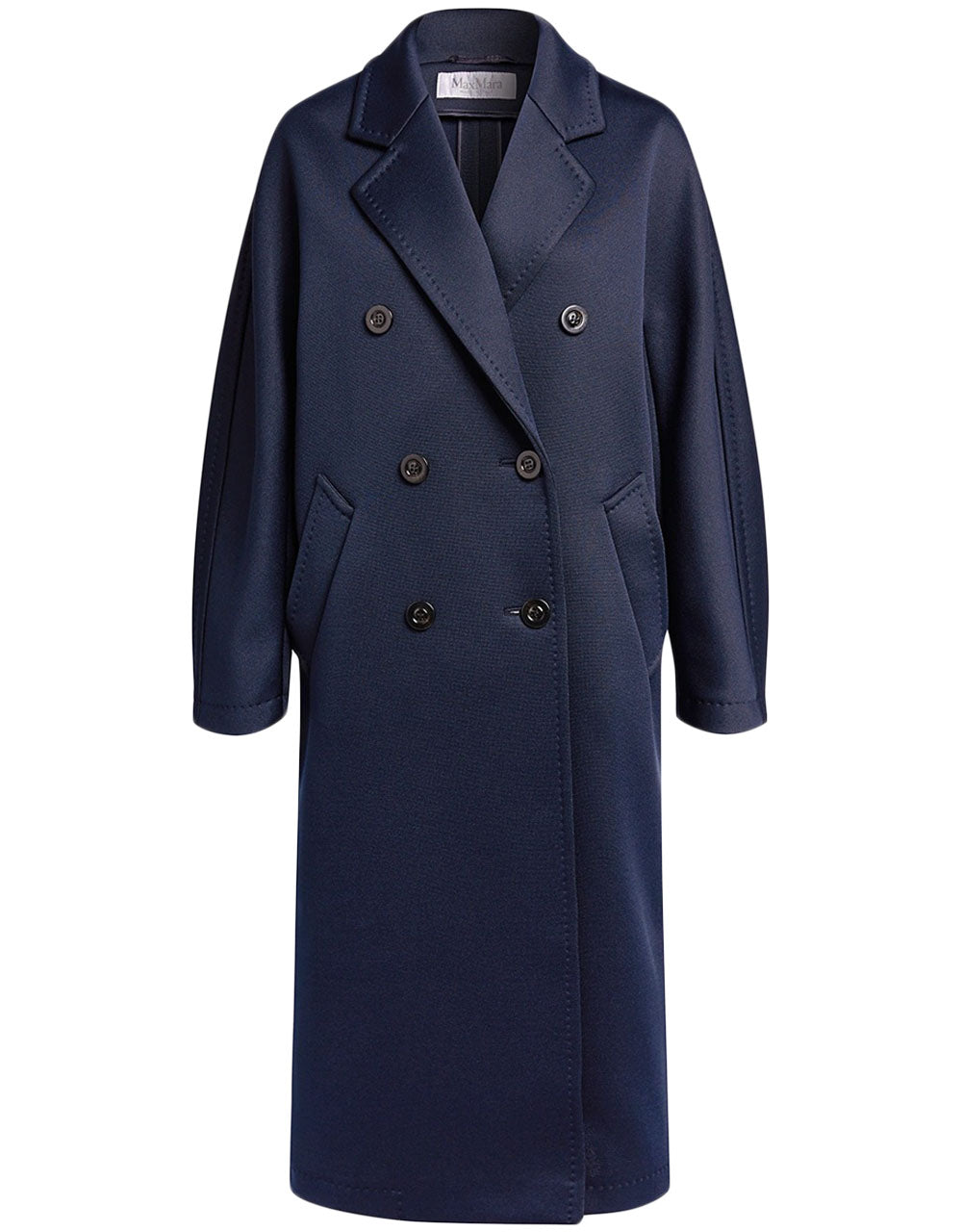 Double-Breasted Blue Coat with Classic Lapel