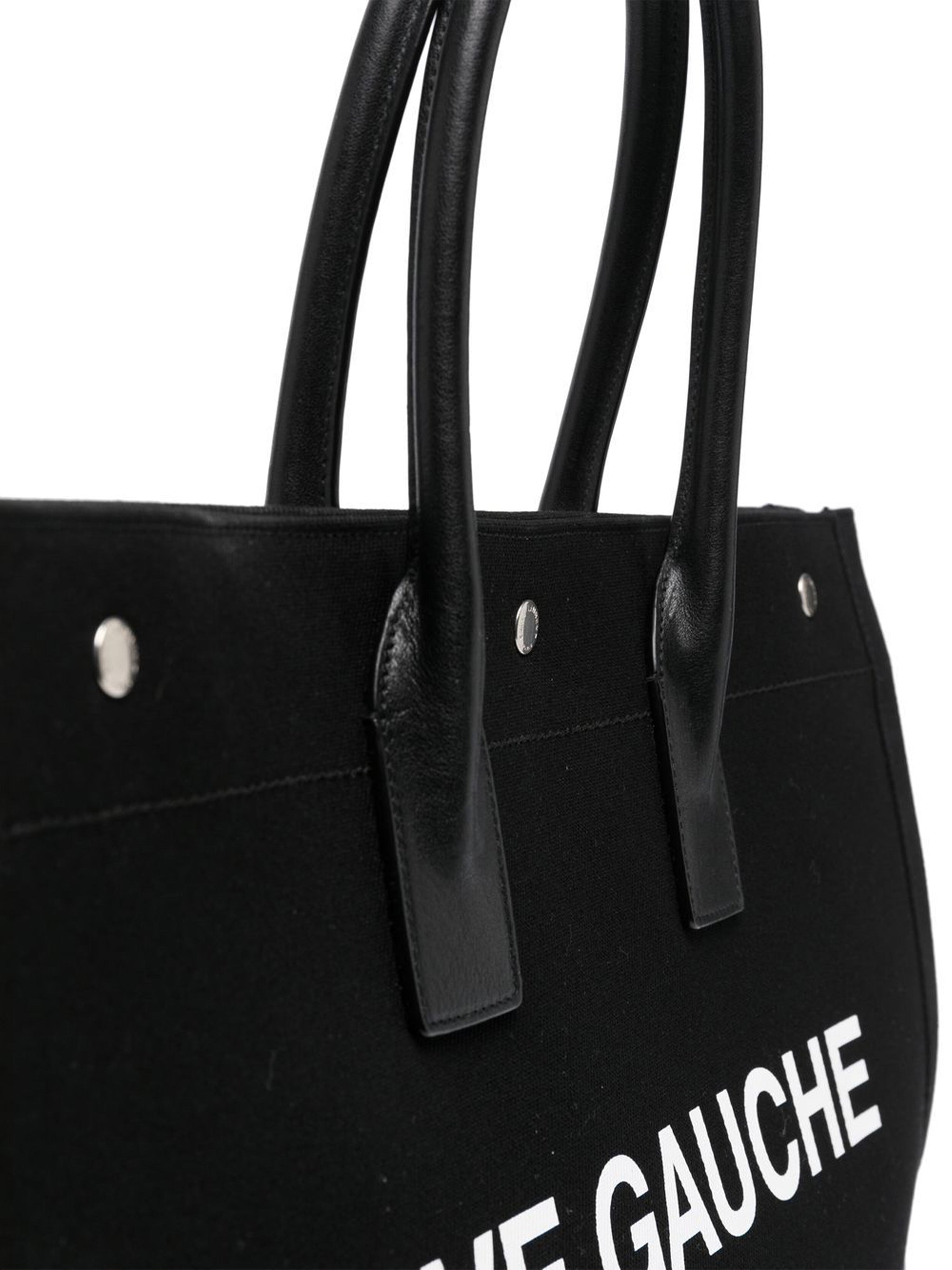 Black Tote Rectangular Leather Tote