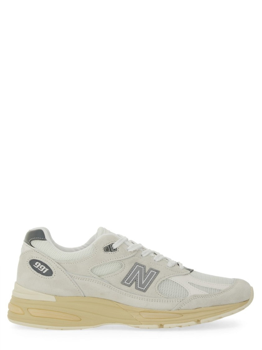 Sporty Pigskin And Mesh Sneakers With Cushioned Sole