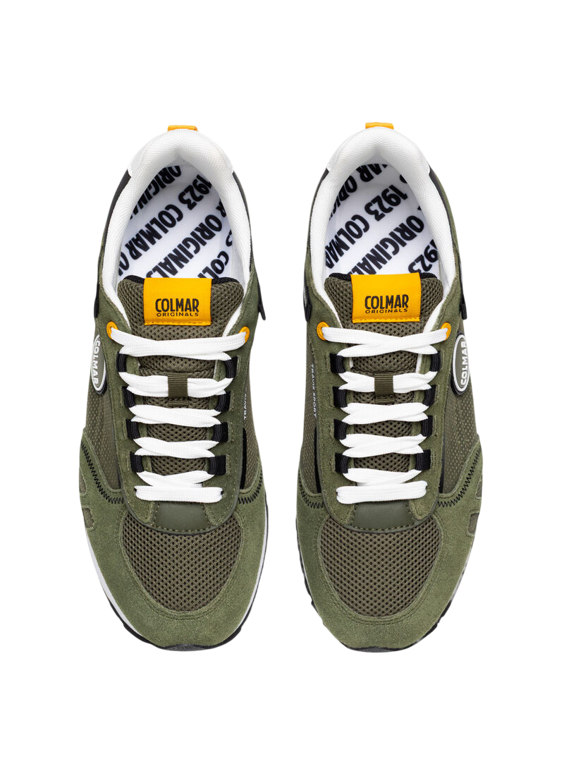 Breathable Nylon Sneakers with Suede Accents