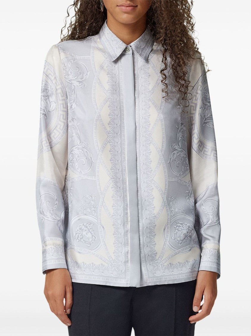 Silk Twill Shirt With La Coupe Des Dieux Print