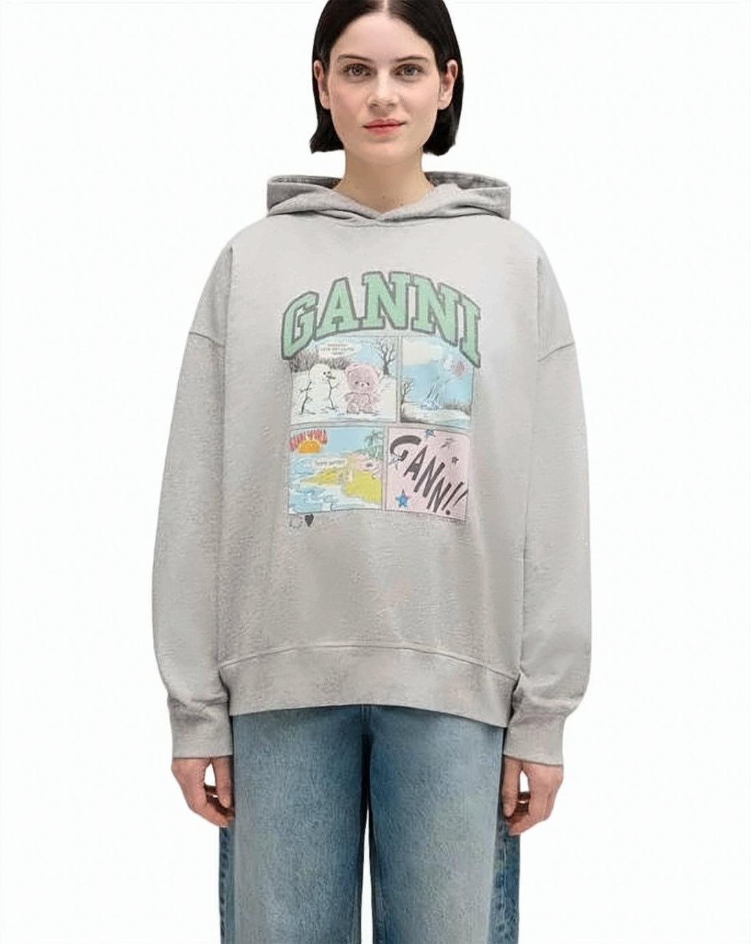 Relaxed-Fit Gray Organic Cotton Hoodie
