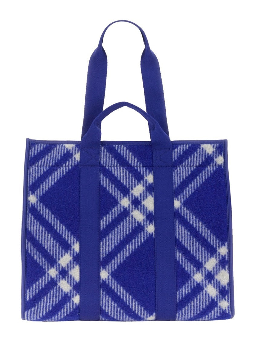 Plaid Wool Shopper Bag