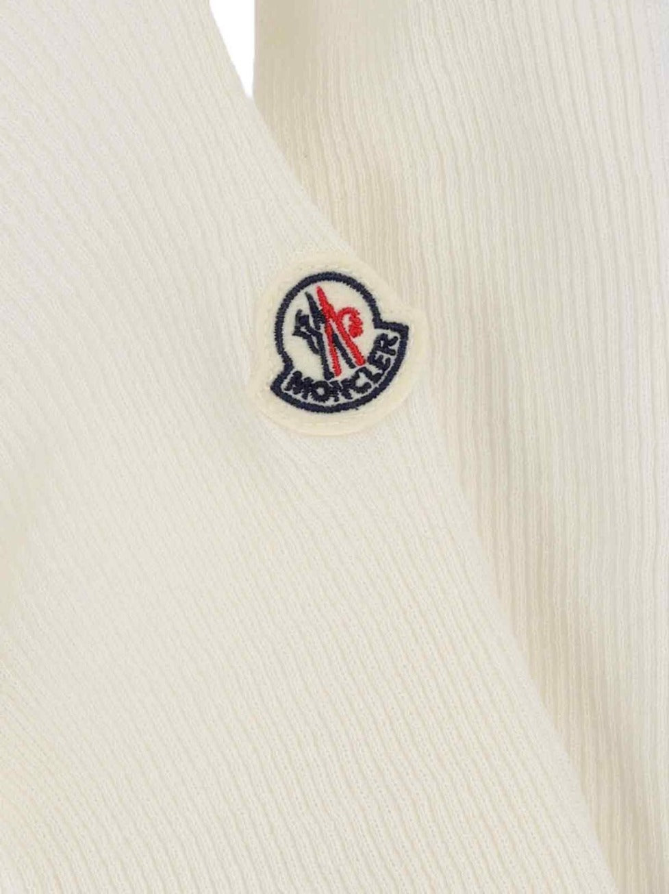Ribbed Cotton-Blend Moncler Top With Classic Collar