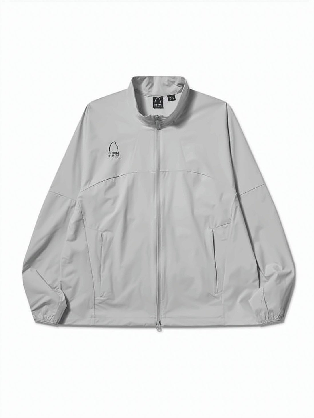 Lightweight Grey Jacket with Stand Collar