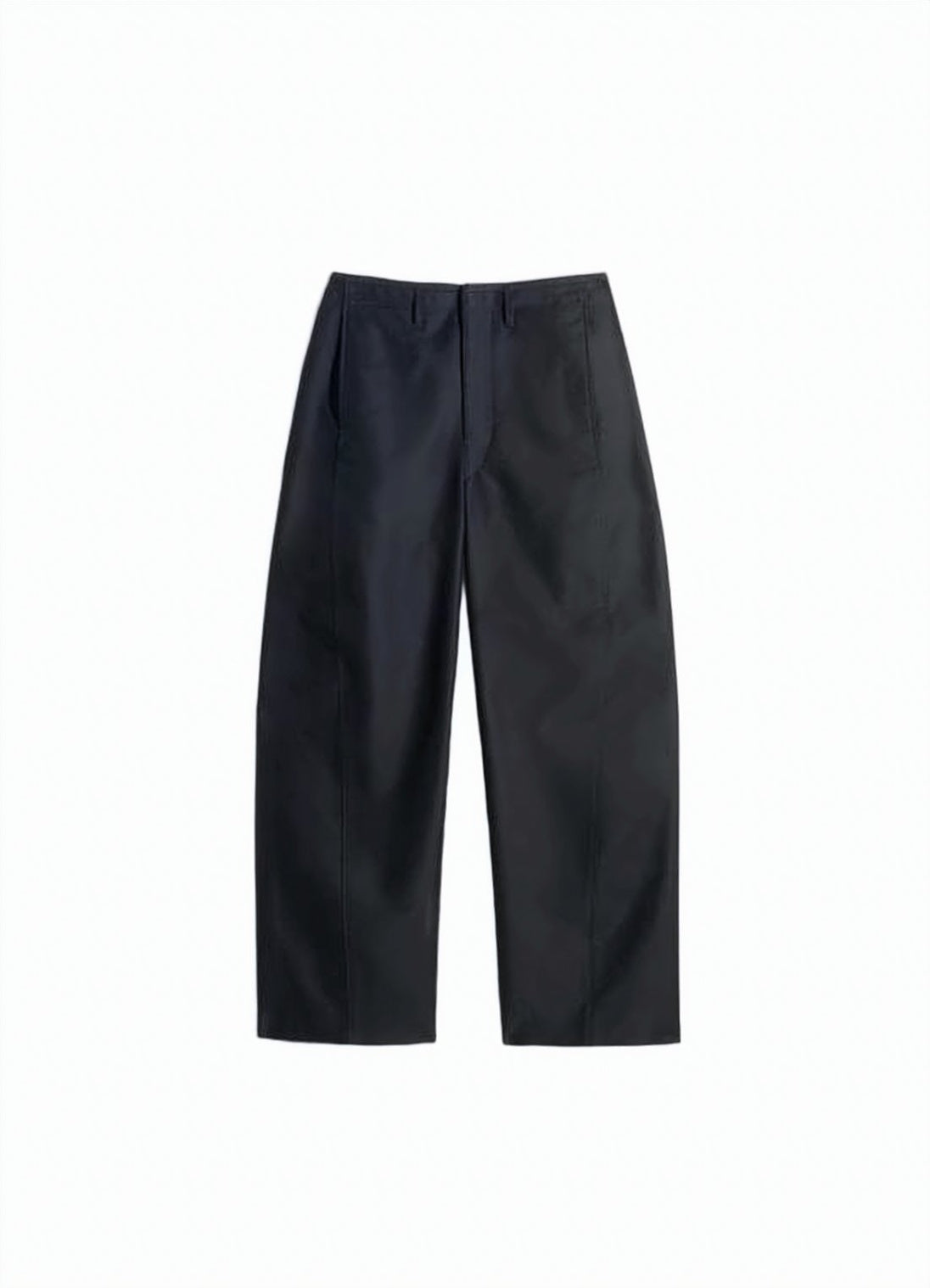 Straight Cut Pants With Structured Waistband And Minimalist Design