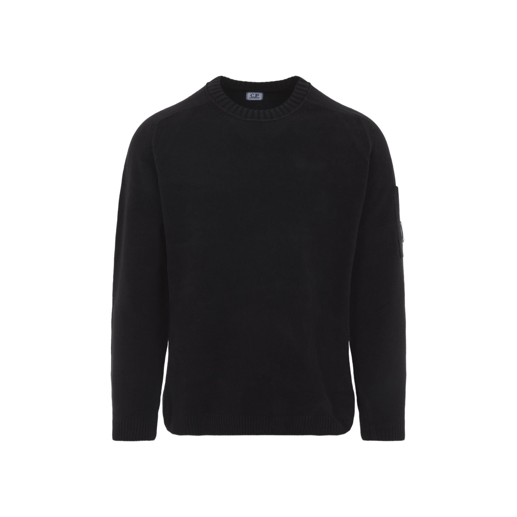 Relaxed Fit Black Cotton Sweater