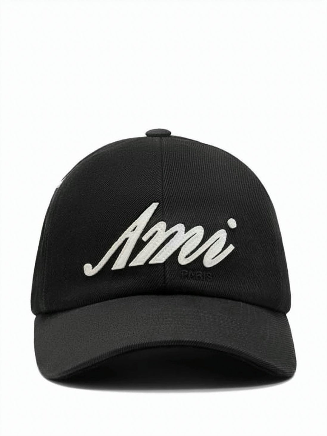 White Cotton Embroidered Script Baseball Cap