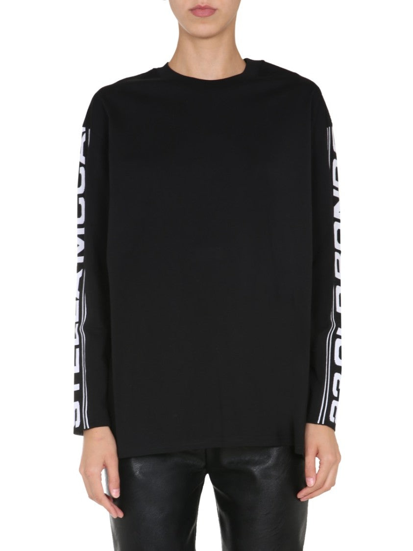 Long-Sleeve Graphic Round Neck T-Shirt