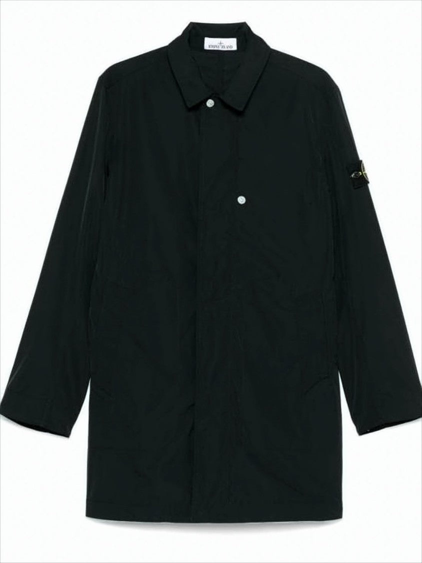 Black Jacket with Concealed Button Placket