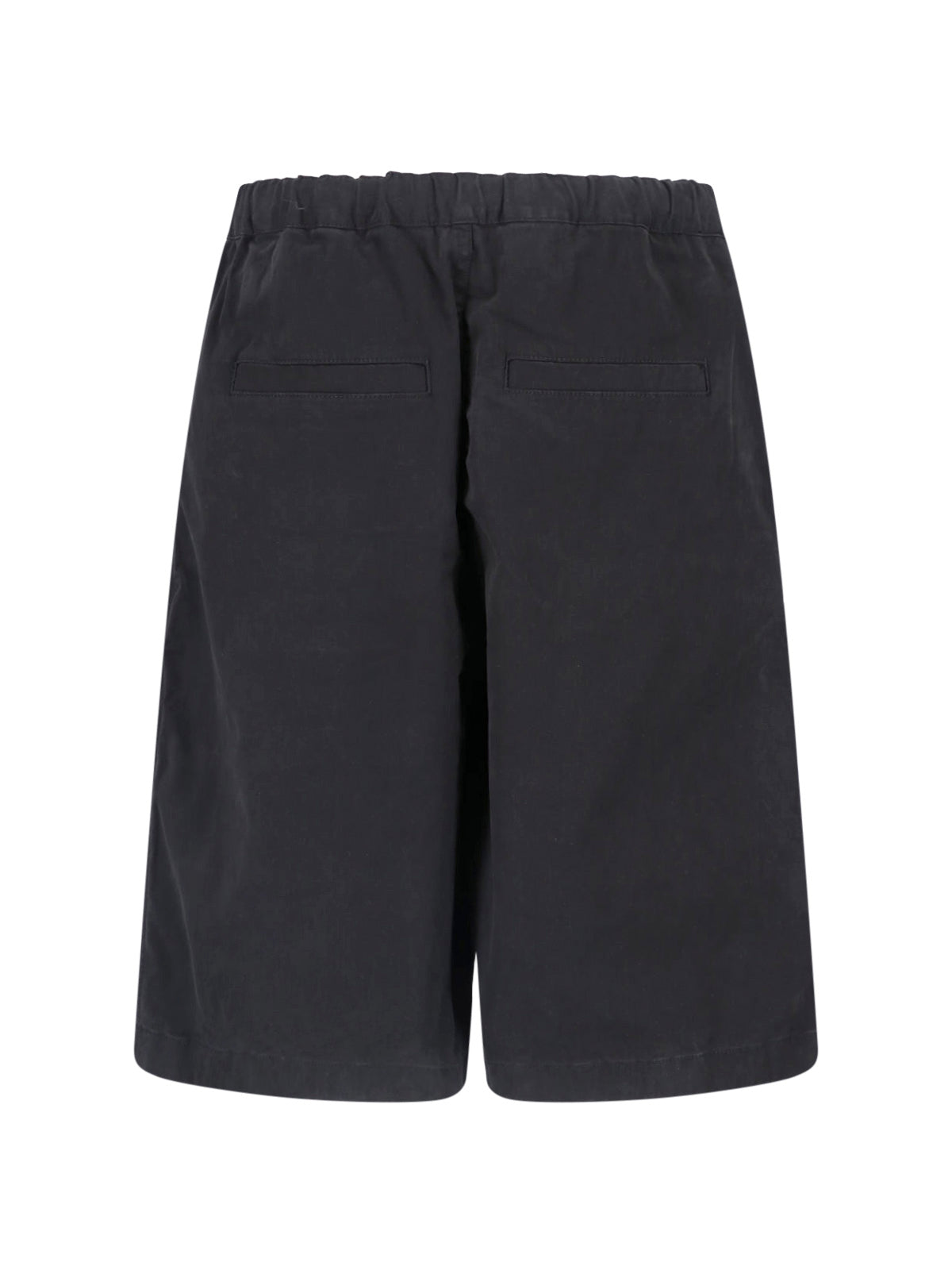 Black Relaxed Fit Adjustable Shorts