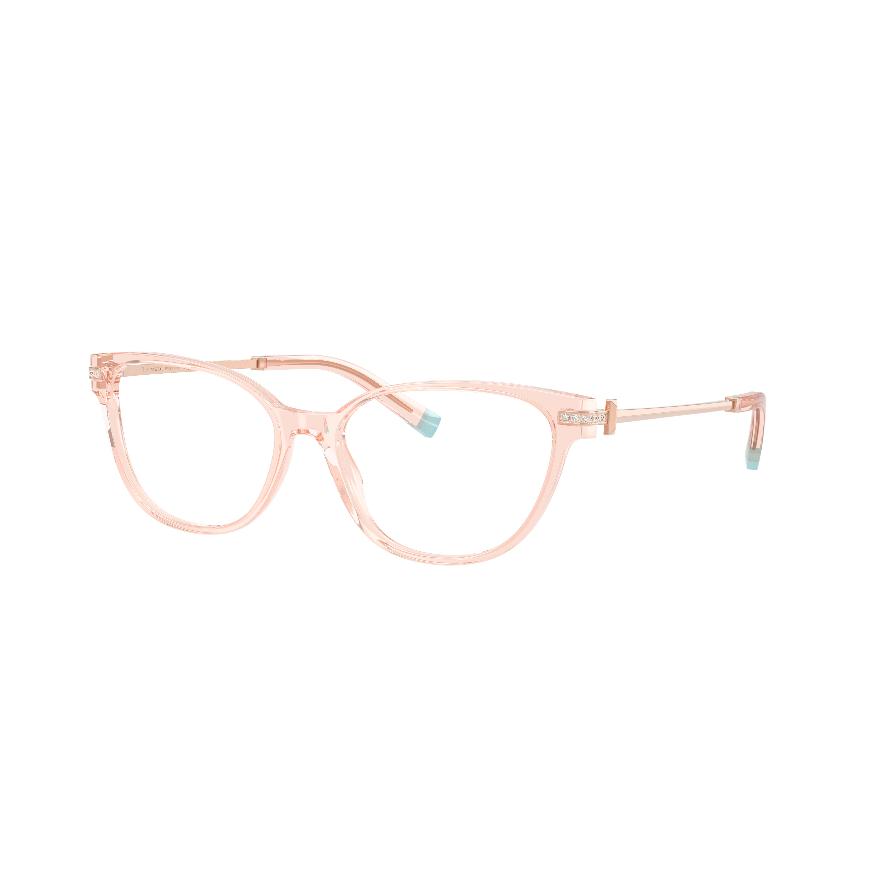 0tf2223b Translucent Light Pink Cat-Eye Eyeglasses
