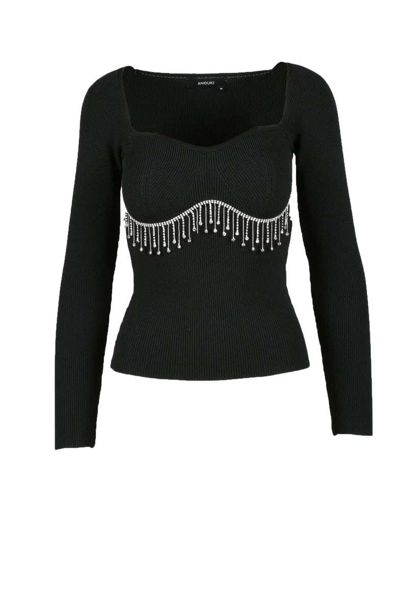 Viscose Stretch Top - Black